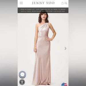 Jenny Yoo Lena dress in whipped apricot (worn once)